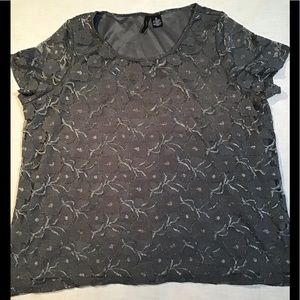 Women’s size 3X new directions Woman lace short sleeve top/ blouse pullover